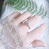 Proposal Ring Moissanite Diamond Ring Female Couple Ring Silver Engagement Wedding Ring Gift