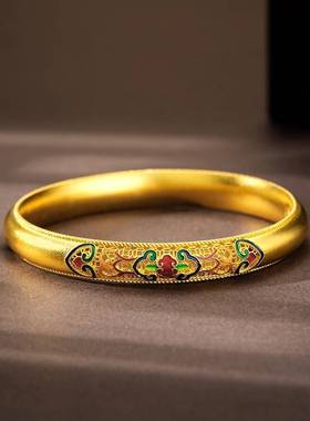 言德珠宝花开富贵手镯言德金包银NGTC证书·深检证书