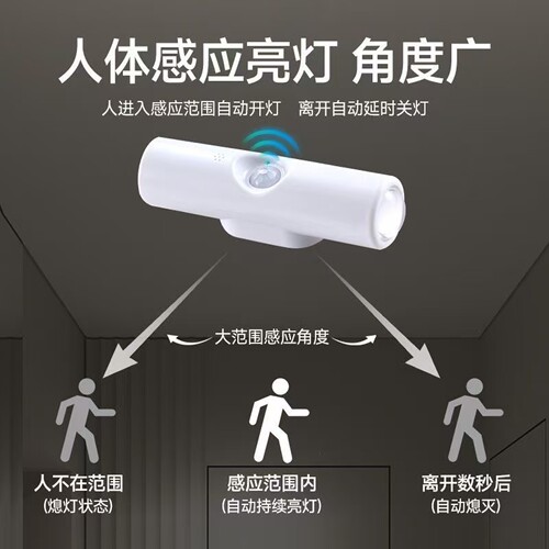 小夜灯楼梯床头起夜智能感应灯人来即亮人走即灭卫生间客厅书房灯 - 图0