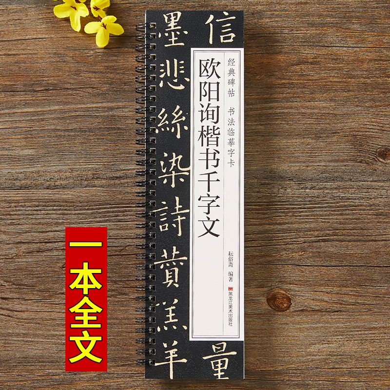 欧阳询楷书千字文经典碑帖书法临摹字卡原大版近距离高清临帖卡原帖成人初学者入门练字唐代欧体楷书毛笔书法字帖 - 图0