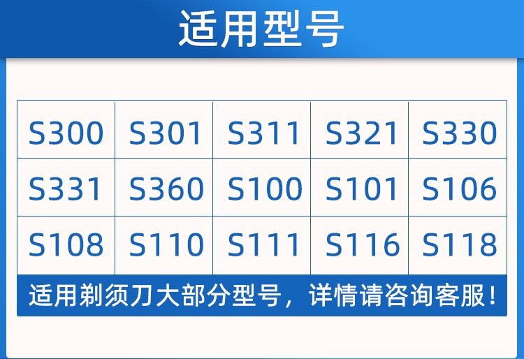 适用飞利浦电动剃须刀刀头配件S300刀片S301 S330 S331 S360 S311-图0