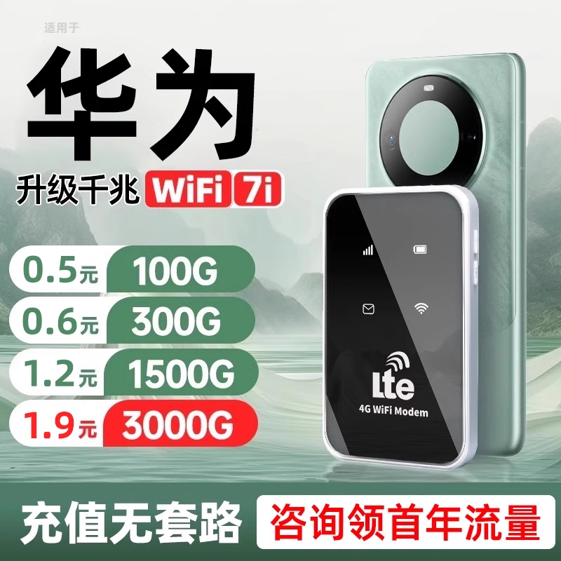 5G新款2024随身wifi无线网络随身移动无线wifi全国通用不限速免插卡便携笔记本车载宿舍宽带网卡wilf适用华为 - 图3