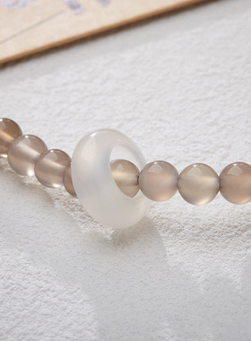 气质双圈太行崖柏手串玛瑙高级感