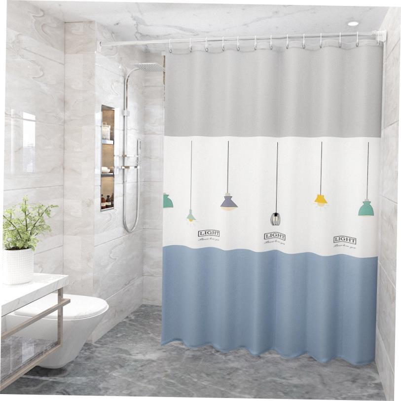 The bathroom shower curtain checkered PEVA Environmental - 图1