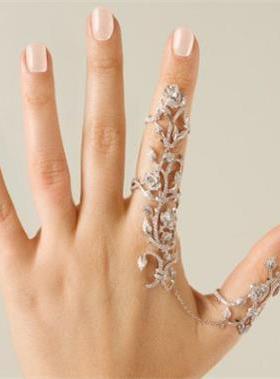 New conjoined personality rose ring fashion a batch of exqui