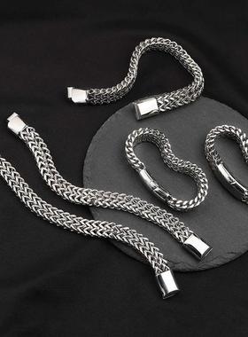 不锈钢嘻哈钛钢Brlet男士编织D