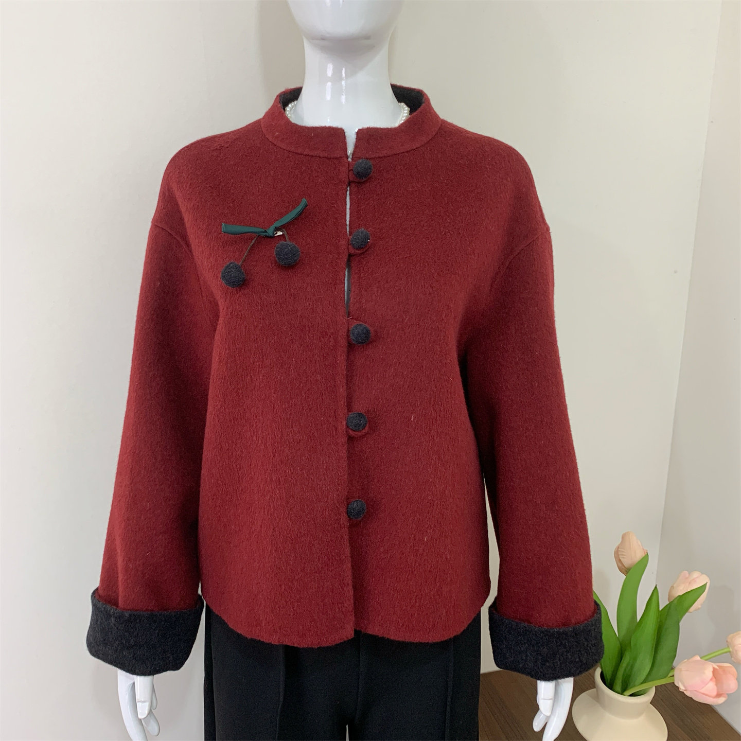 小个子妈妈秋装羊毛呢外套中老年女装秋冬高级感短款羊绒呢子大衣,淘宝优惠券,粉丝福利购,淘宝优惠卷