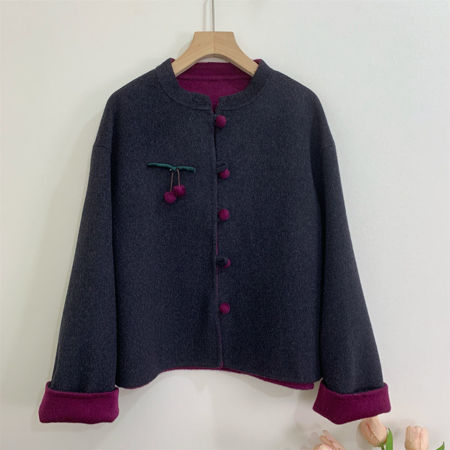 小个子妈妈秋装羊毛呢外套中老年女装秋冬高级感短款羊绒呢子大衣,淘宝优惠券,粉丝福利购,淘宝优惠卷