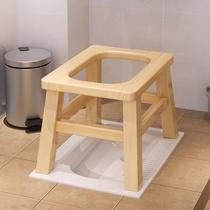 Special toilet for pregnant woman can move toilet stool for elderly solid wood chair with toilet stool to change squatting pit solid wood