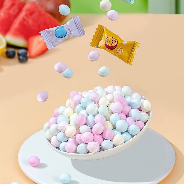 Sugar-free vitamin C mints with fruity flavor to freshen your breath