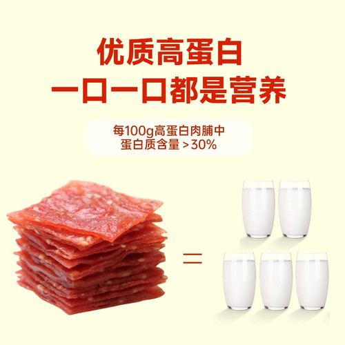 肉脯靖猪肉脯边角料按斤称解馋小零食猪肉脯干产肉片江蜜汁黑胡椒 - 图3