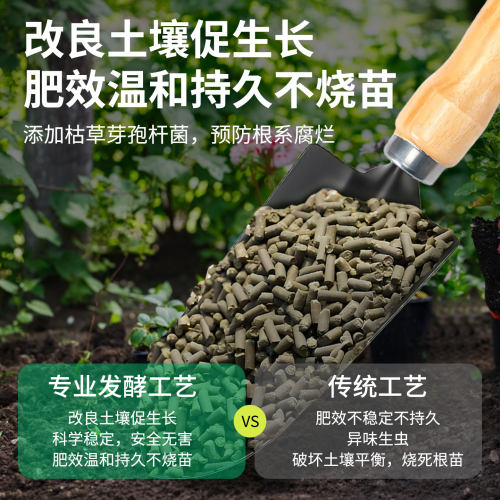 发酵豆粕有机肥料蔬菜专用农家肥颗粒盆栽花卉种菜通用生物有机肥 - 图1