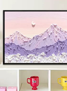 立体肌理画花卉风景手工丙烯涂色