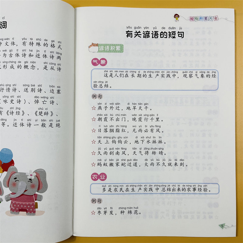 小学生修辞手法关联词短句语法专项训练句型文学常识一1二2三3四4五5六6年级语文句子基础五感法写作技巧素材手册作文词语积累大全