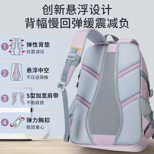 小学生书包男孩三到六年级大容量初中高中生2026年新款双肩背包 - 图1
