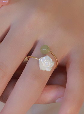 玫瑰花戒指One钛钢日韩女
