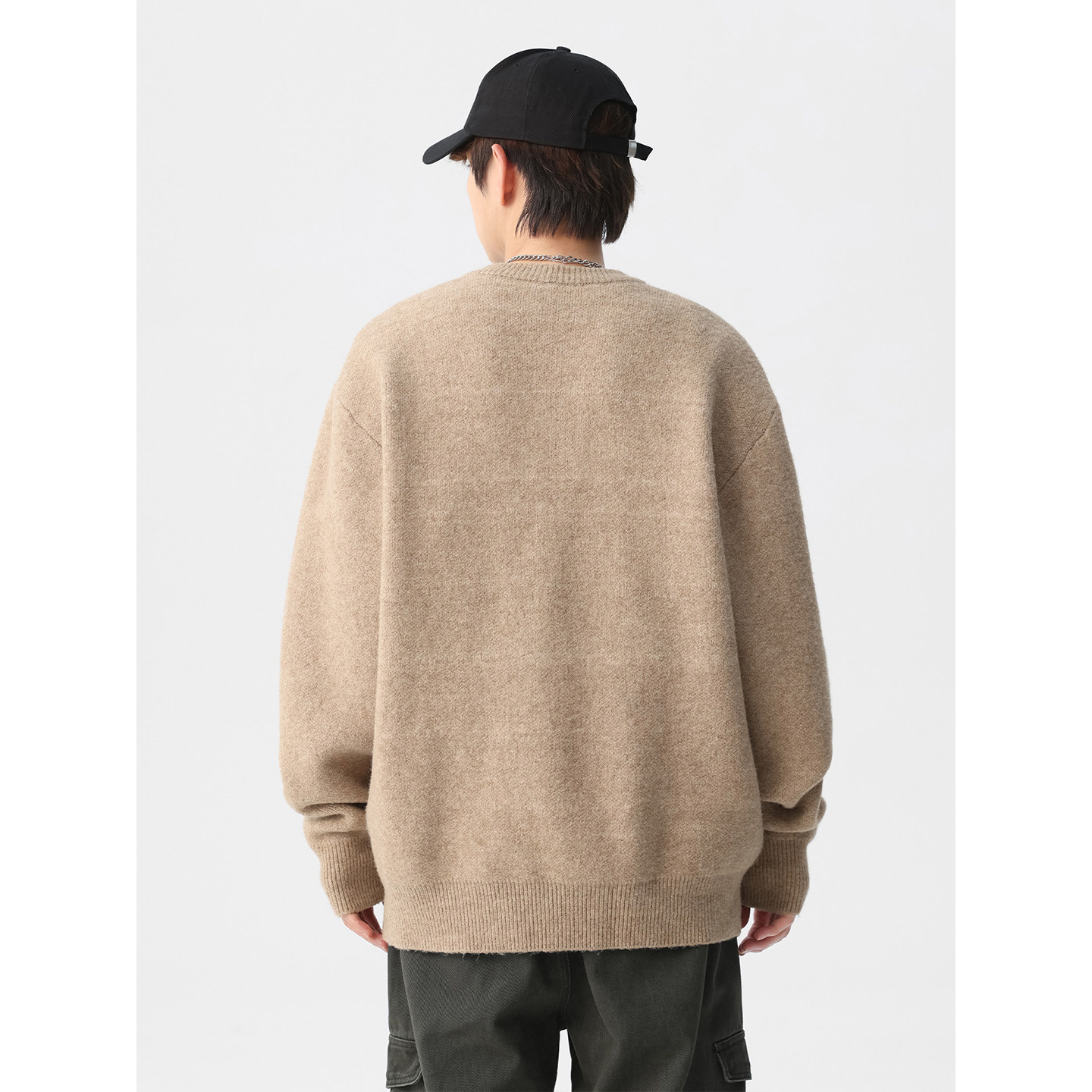 吾一白春秋季2025新款男生美式慵懒宽松针织衫毛衣男士情侣外套,淘宝优惠券,粉丝福利购,淘宝优惠卷