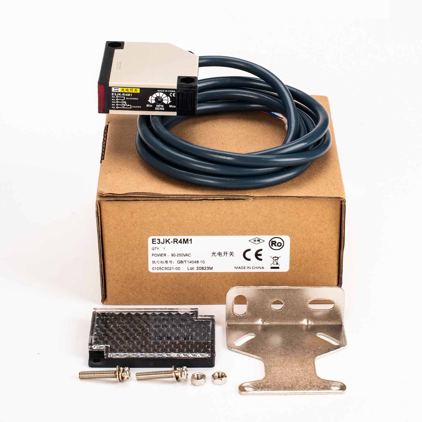 E3JK-DS30/R4/5DM1 方形漫反射光电感应开关传感器220V交直流通用 - 图2