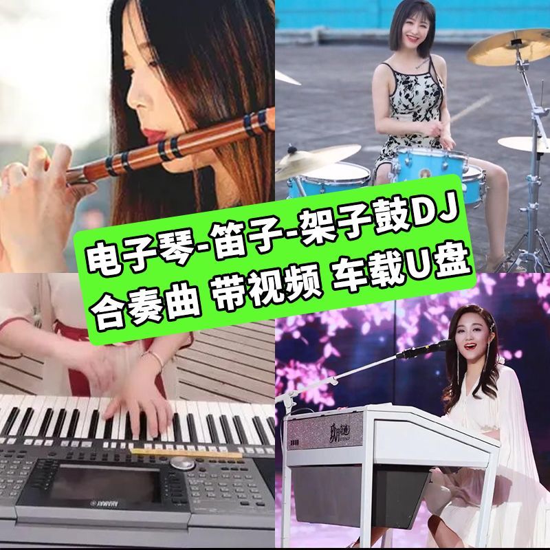 纯音乐车载u盘电子琴迪音架子鼓dj合奏曲抖音同款重低音伴奏优盘 - 图2