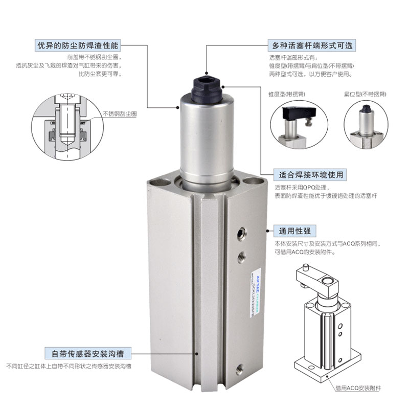 QCK旋转夹紧气缸MKB/QCKR/QCKL12/16/20/25/32/40/50/63*10SMX30S-图3