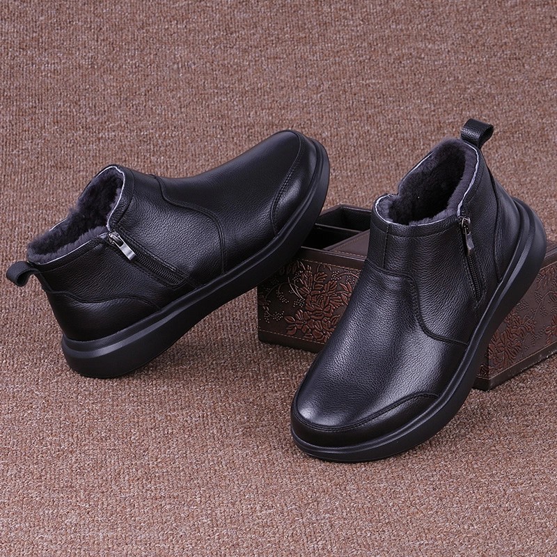 WLOFSD潮牌外贸真皮男鞋2025年冬季新款高帮棉皮鞋保暖东北雪地靴 - 图2
