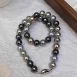 Ожерелье из жемчуга, свитер, легкий роскошный стиль, изысканный стиль