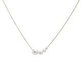 Дизайнерское ожерелье из жемчуга, цепочка до ключиц, серебро 925 пробы, изысканный стиль