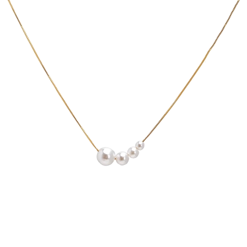 Дизайнерское ожерелье из жемчуга, цепочка до ключиц, серебро 925 пробы, изысканный стиль