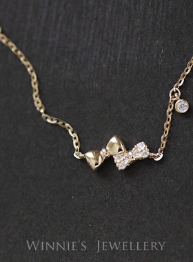 闪钻迷你俏皮蝴蝶结精致日常手链