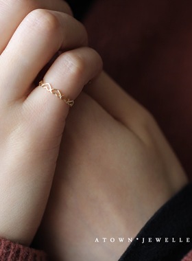 日韩版通体S925纯银戒指女简约