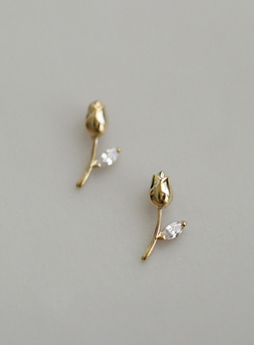 S925纯银郁金香精致气质项链女