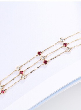 三重奏~S925纯银镀18k金手链