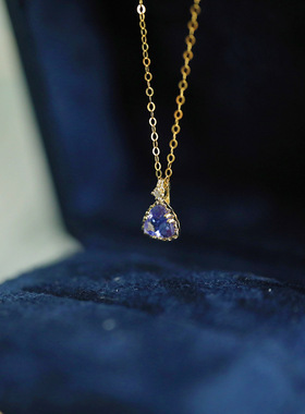 坦桑锆石镶嵌轻奢珠宝日系锁骨链