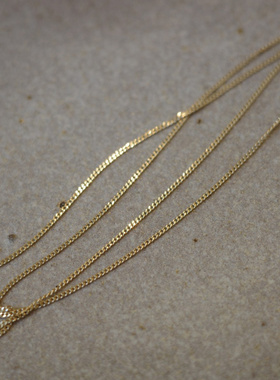 素链系列S925纯银侧身纯银项链