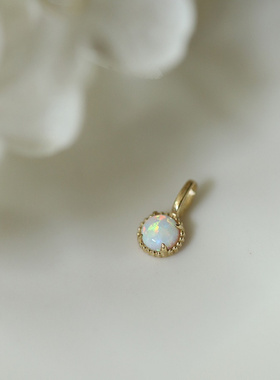 欧泊五彩石迷你小圆日韩项链手链