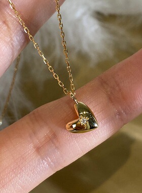 八芒星爱心吊坠项链简约小众