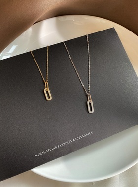 925纯银项链女气质简约吊坠小众