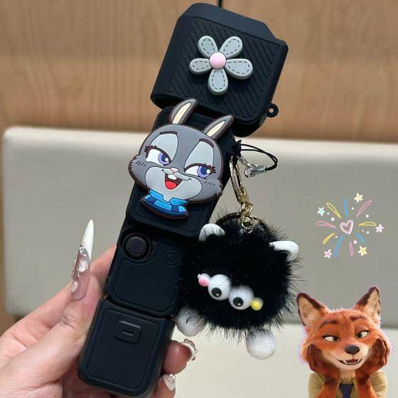 DJI pocket4 protective cover Judy Nick Fox gimbal silicone soft protective case accessories Zootopia