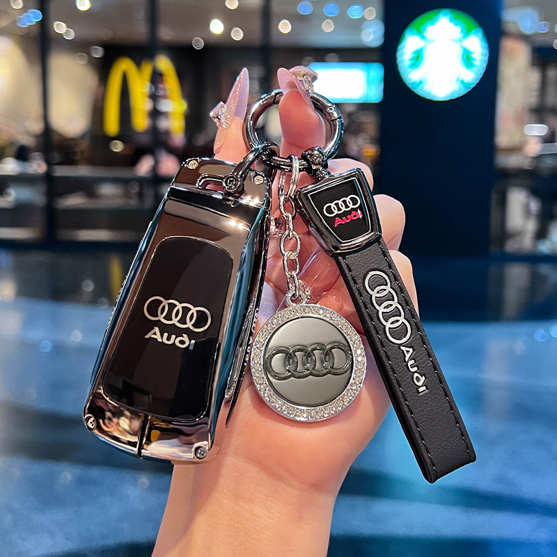 25款奥迪a6l钥匙套专用a3壳a7新a4l扣q5l高级q7男a8车q4etron包q3 - 图1