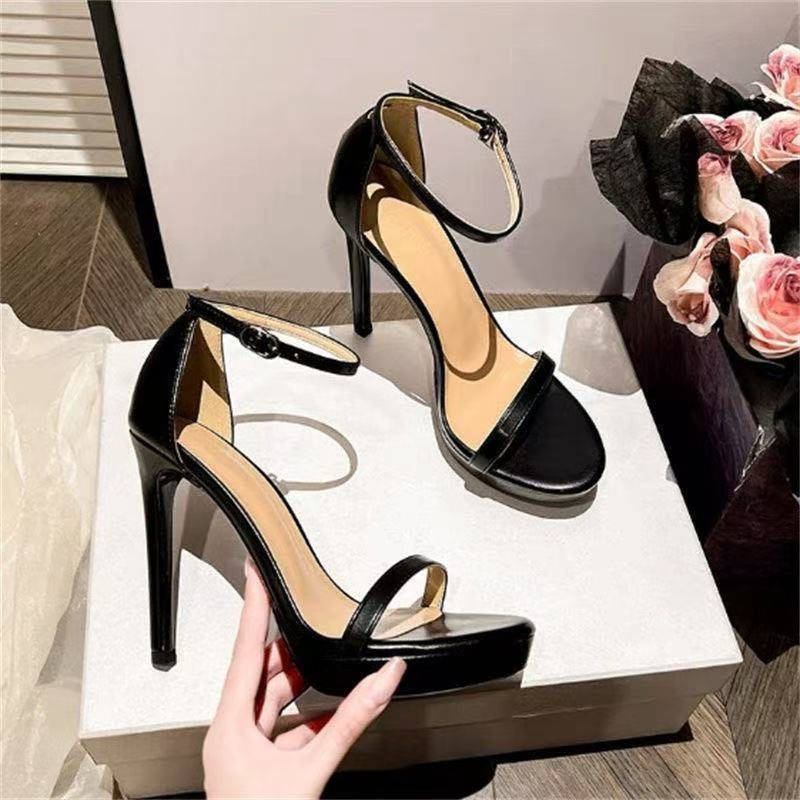 35-45码 44大码女鞋41气质防水台一字扣带凉鞋42性感露趾高跟鞋43,淘宝优惠券,粉丝福利购,淘宝优惠卷