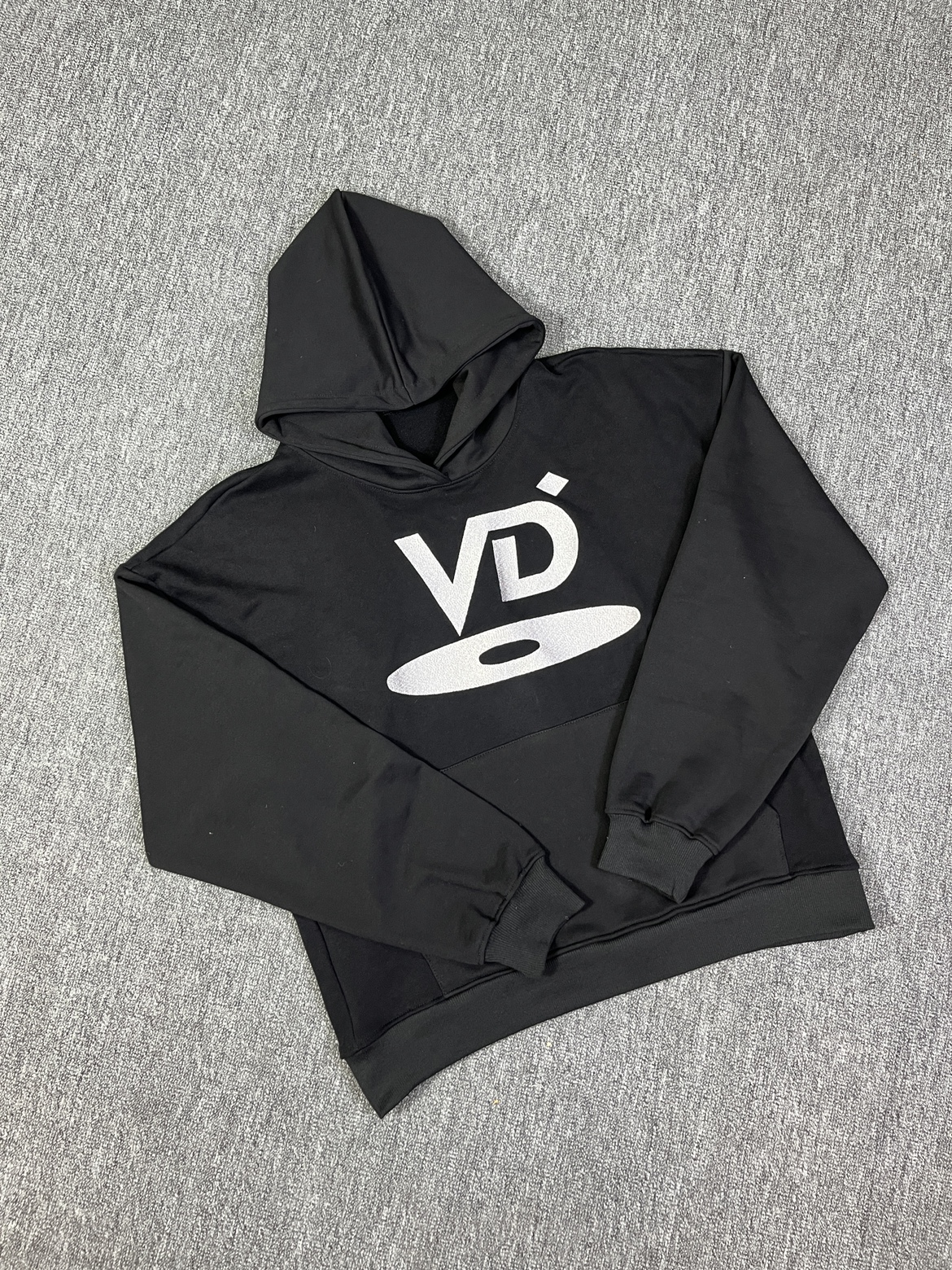 Vujade 006 字母VD刺绣卫衣 Cleanfit重磅宽松连帽Vibe风ken同款 - 图3