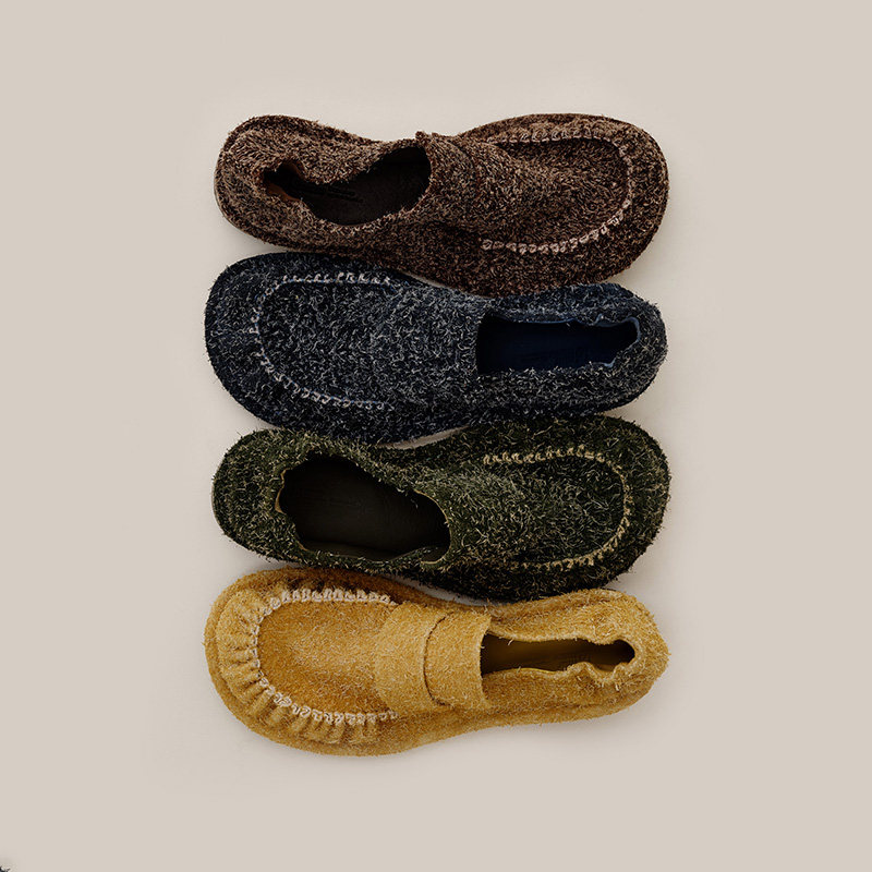 Le' Murmure 游牧时代 秋季新款做旧雪花牛反绒乐福鞋 捏褶女单鞋,淘宝优惠券,粉丝福利购,淘宝优惠卷