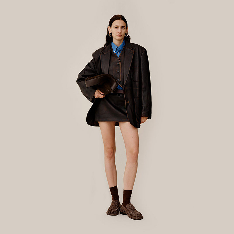 Le' Murmure 游牧时代 秋季新款做旧雪花牛反绒乐福鞋 捏褶女单鞋,淘宝优惠券,粉丝福利购,淘宝优惠卷