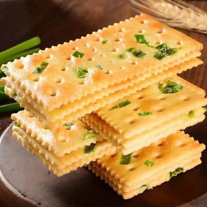 香葱苏打饼干咸味梳打饼无蔗糖早餐零食酥脆点心代餐老年人爱吃的