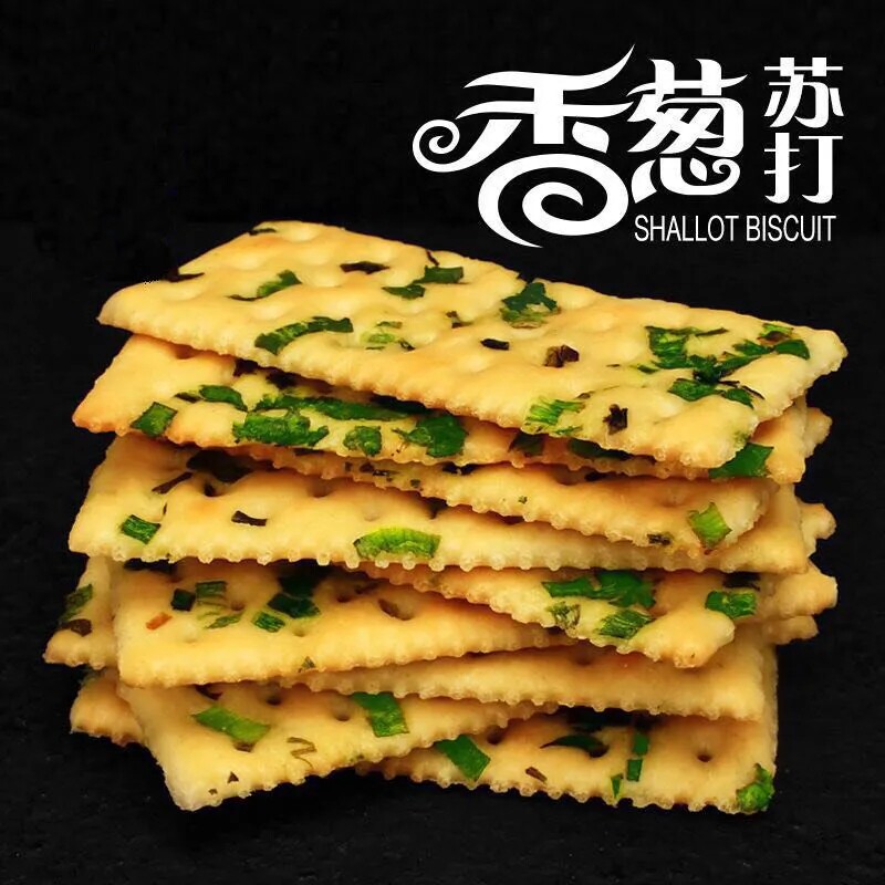 香葱苏打饼干咸味梳打饼无蔗糖早餐零食酥脆点心代餐老年人爱吃的