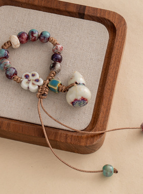 新中式复古风葫芦编织手链民族风