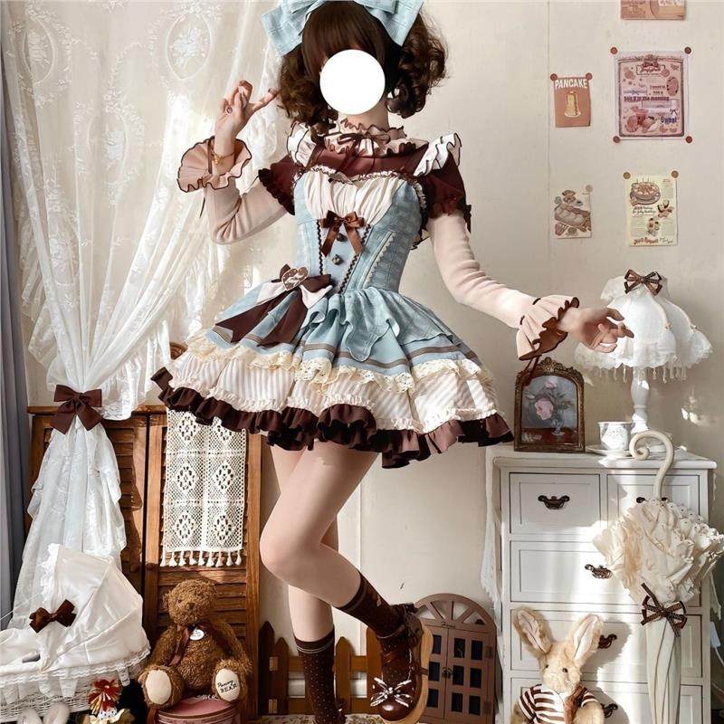 薄巧芙芙新年薄荷巧克力原创设计狗短doll感公主裙可爱洋装,淘宝优惠券,粉丝福利购,淘宝优惠卷