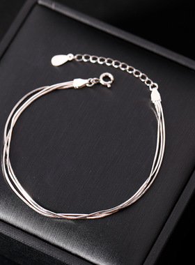 三层手链女ins轻奢小众设计感