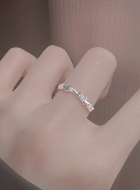 韩版蝴蝶结戒指女轻奢小众设计感