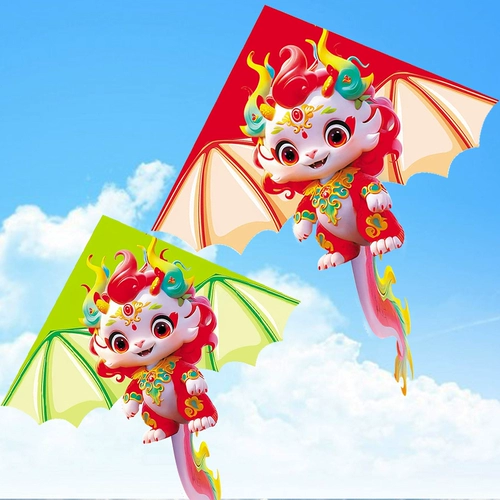 Кайт 2024 Новый дракон дракона дракона формы Стропен сеть красный детский бризой Yifei's Special High -end Special High -end